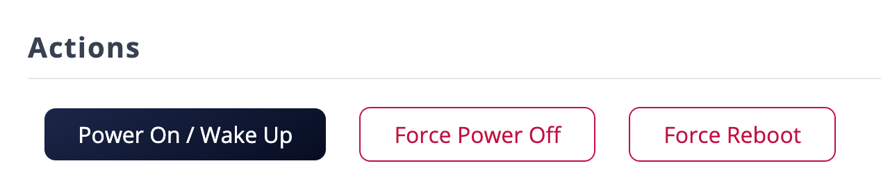 The available power actions