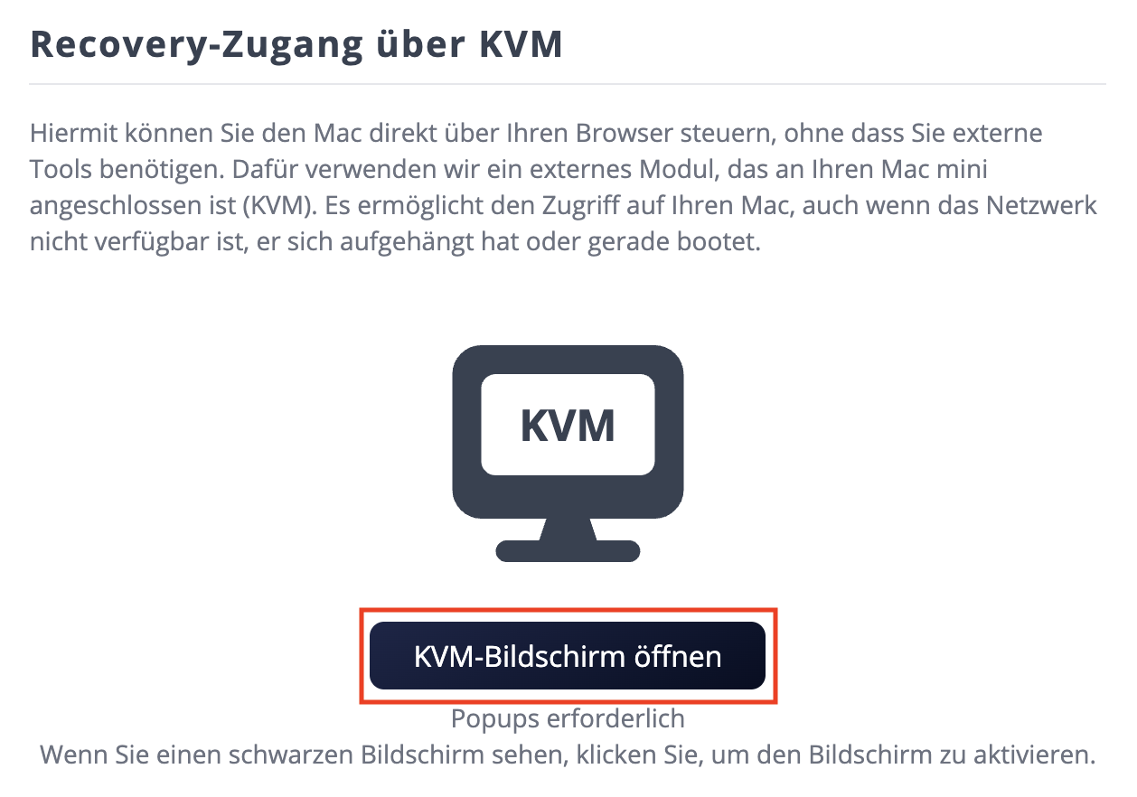 KVM-Zugriff